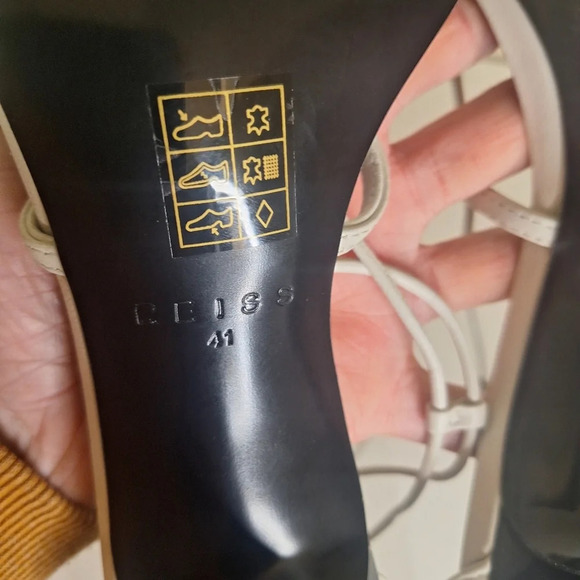 Reiss Kali High leather wrap heels SZ EU  41 - Picture 11 of 13